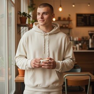 Marc New York Men's Cream Hoodie